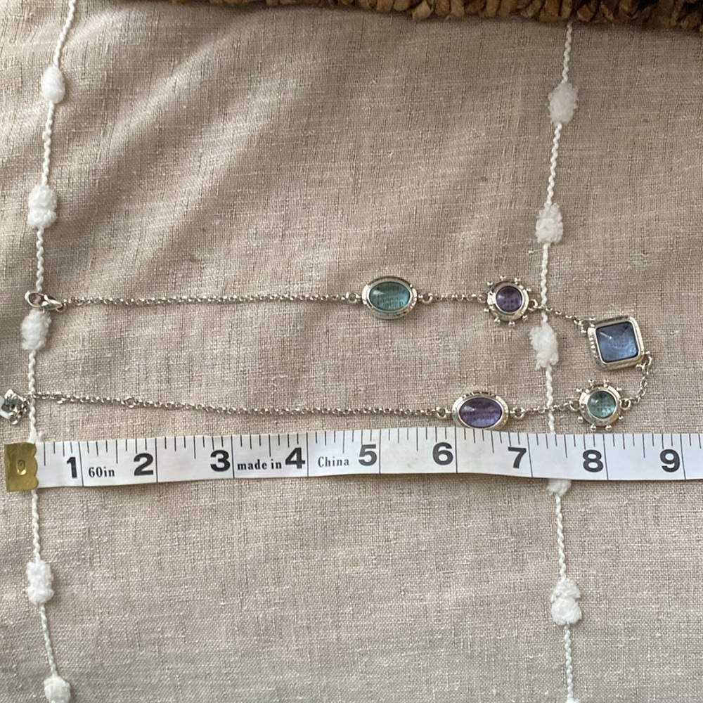 Brighton’s Silver Jules Nautical Blue tone Cool colors Necklace - Picture 6 of 7